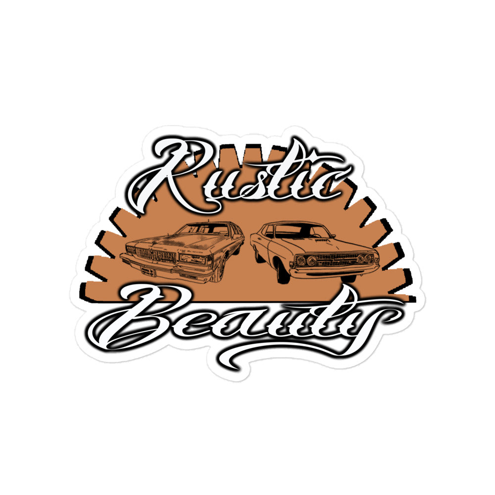 Rustic Beauty Logo Sticker